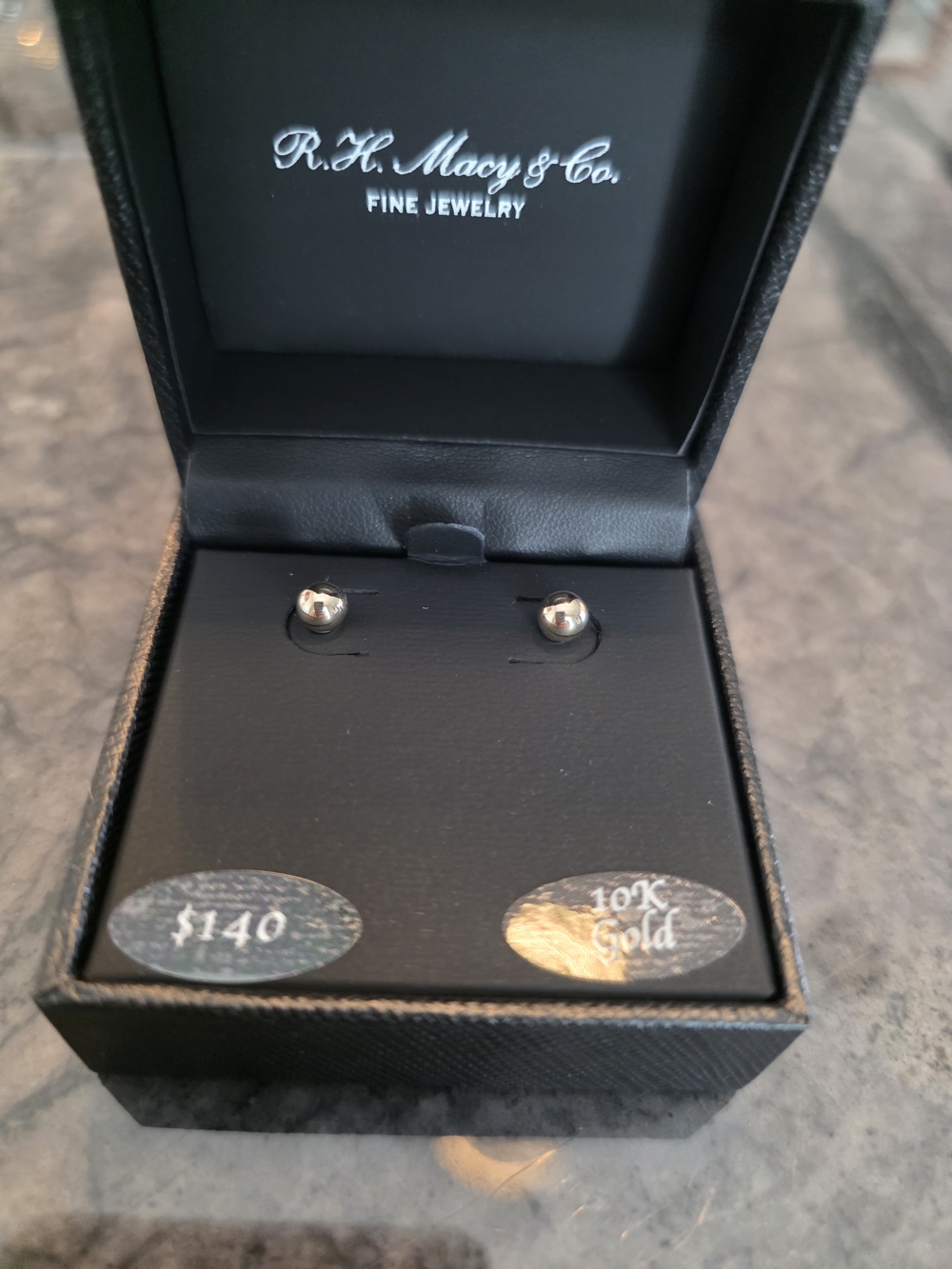 NWT 10K Yellow Gold Ball Stud Earrings - Polished Yellow Gold 5mm